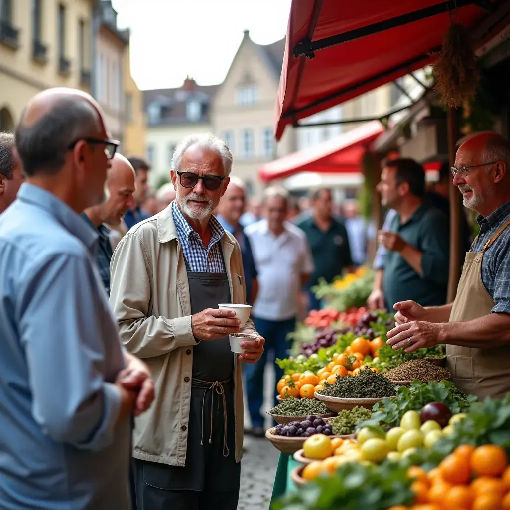 Gros plan sur des feuilles de thé séchées et des herbes bénéfiques.