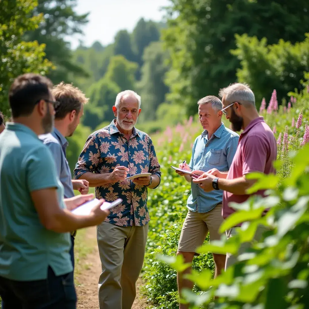 Une table de cuisine avec des ingrédients botaniques frais et un livre de recettes.