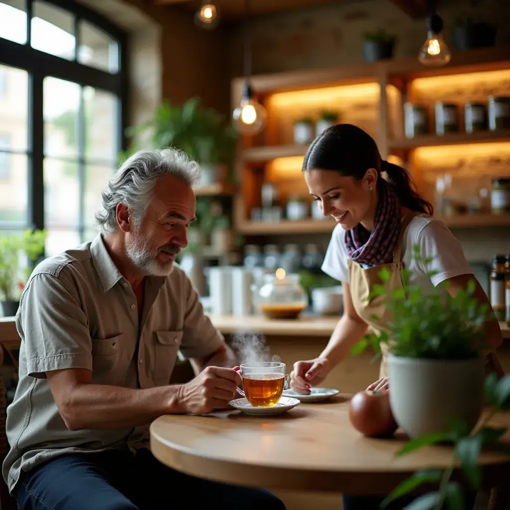 Un jardin avec des plantes médicinales utilisées dans le mélange de thé.
